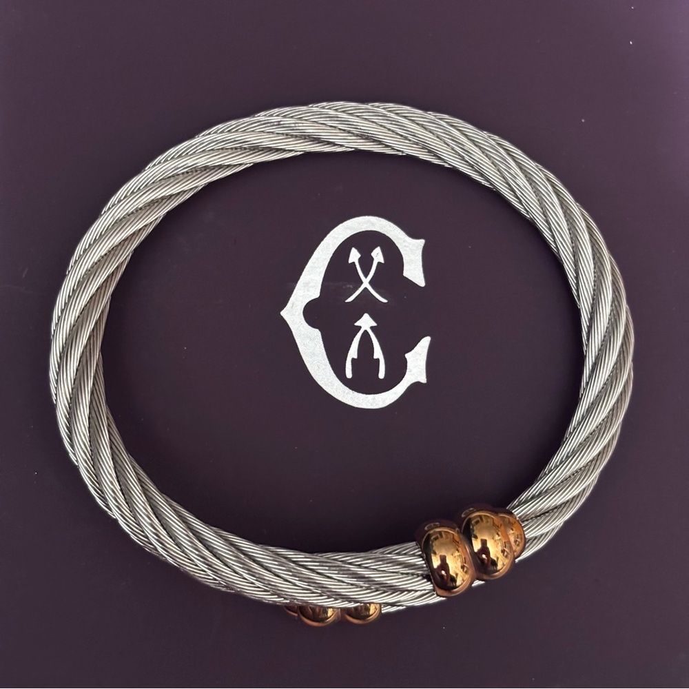 Charriol Twisted Silver and Gold Celtic Dune Bracelet